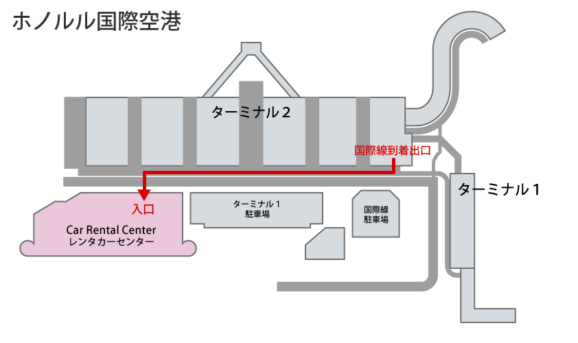 ホノルル国際空港略図
